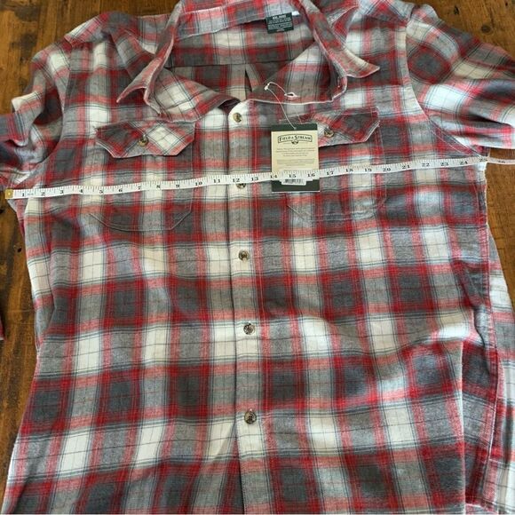 Field & Stream Cotton Gray & Red Flannel Long Sleeve Shirt Sz XXL - Picture 4 of 9